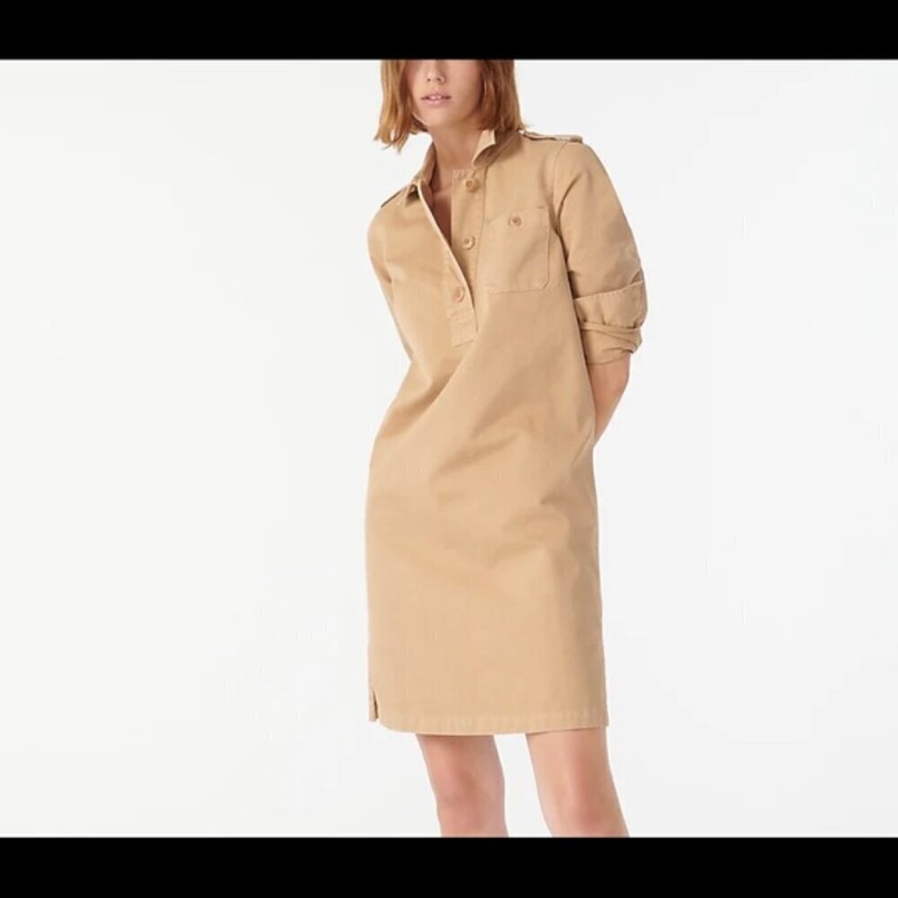 NWT J.Crew Utility Shirt Dress – Thick Fabric 100% cotton Size S - Picture 3 of 16